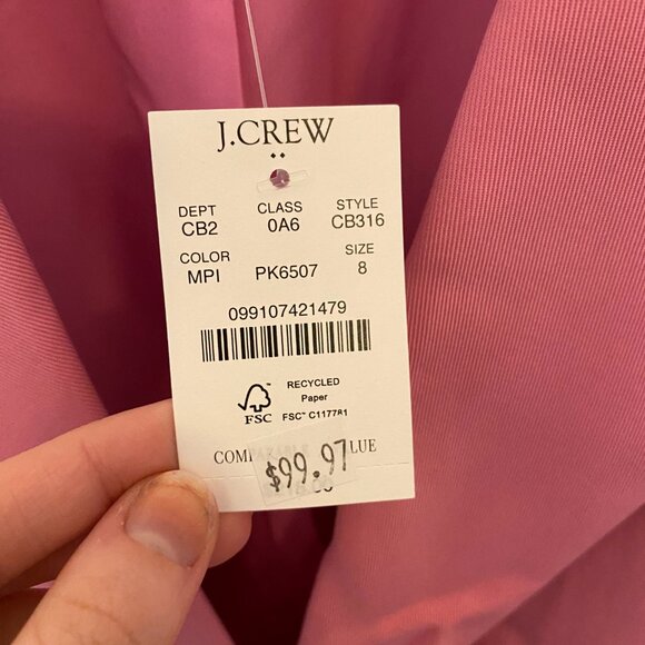 J. Crew Factory Oversized Pink Blazer (NWT) - Picture 6 of 9
